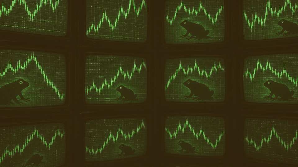 Velvet Frogs desk artwork